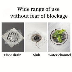 5pcs Disposable Shower Drain Hair Catcher Mesh Stickers