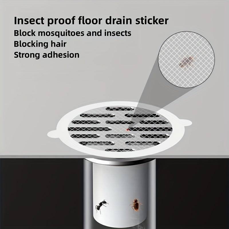 5pcs Disposable Shower Drain Hair Catcher Mesh Stickers