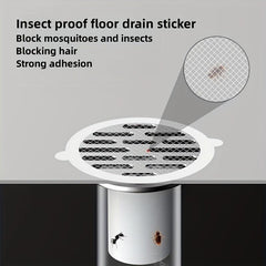 5pcs Disposable Shower Drain Hair Catcher Mesh Stickers