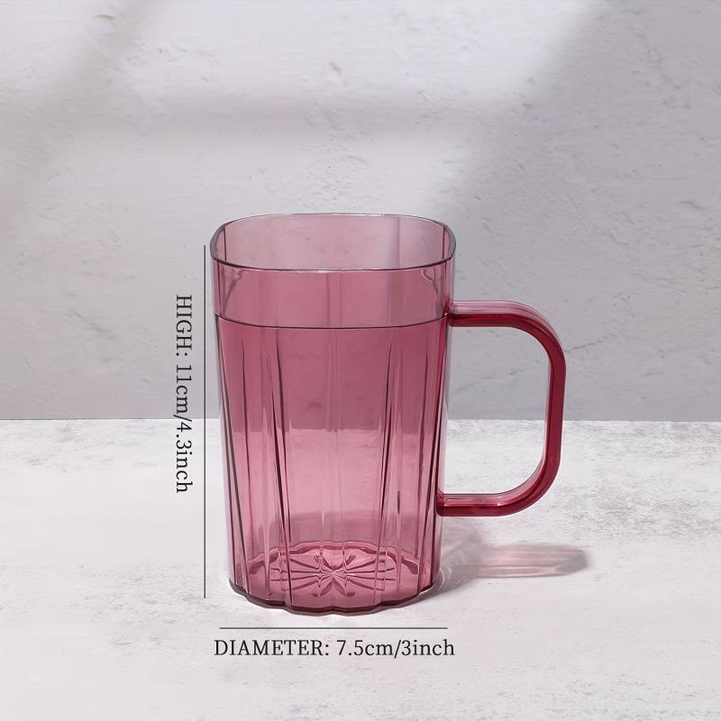 Minimalist Mouthwash Cup Plastic Gargle Cup With Handle Bathroom Tumbler