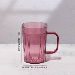 Minimalist Mouthwash Cup Plastic Gargle Cup With Handle Bathroom Tumbler