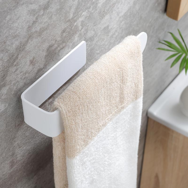 Stainless Steel Towel Bar Shower Towel Rack Wall Mounted Bathroom Towel Holder