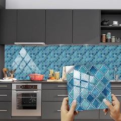 10pcs Vintage Tile Stickers Peel and Stick Self Adhesive Decals