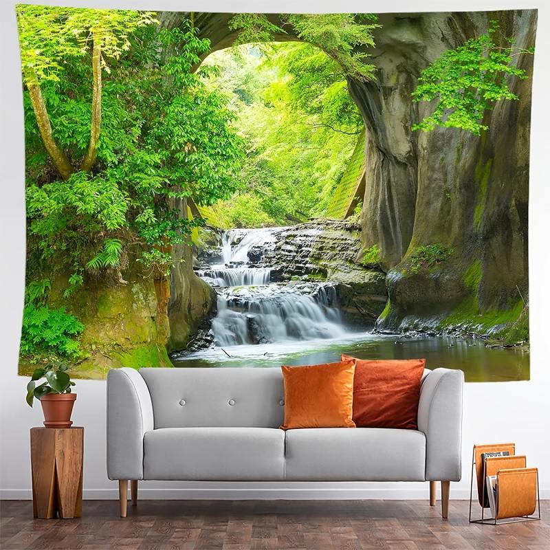 Landscape Wall Tapestry Blanket Curtain Home Bedroom Living Room Decor