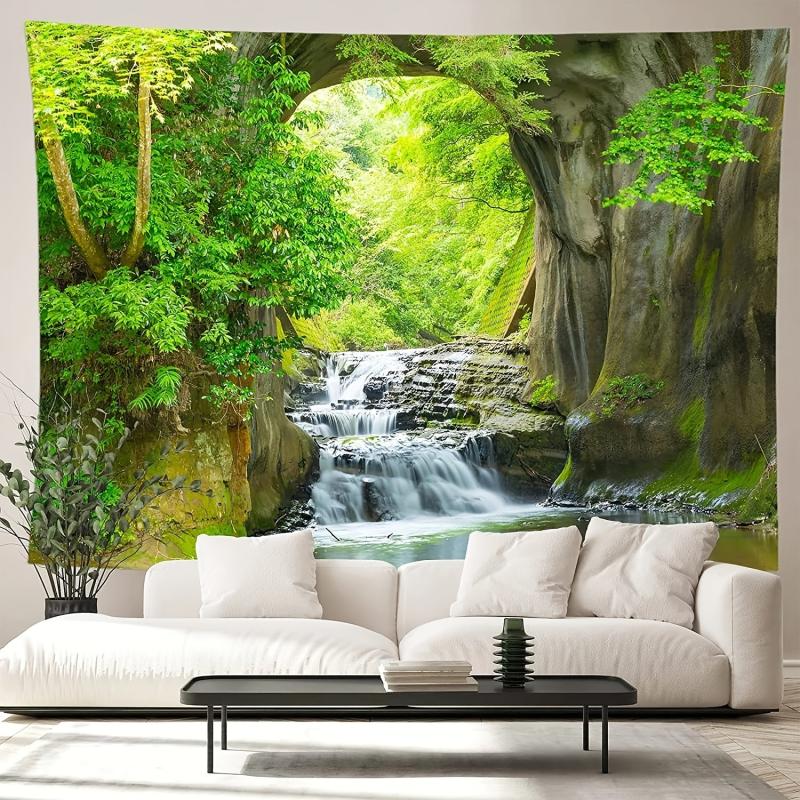 Landscape Wall Tapestry Blanket Curtain Home Bedroom Living Room Decor
