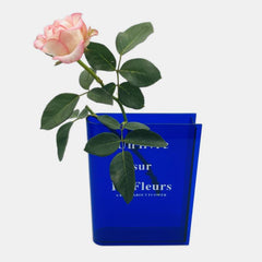Modern Clear Book Vase with Cleaning Tools Acrylic Flower Vase