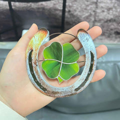 Four Leaf Clover Lucky Horseshoe Good Luck Decoration