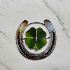 Four Leaf Clover Lucky Horseshoe Good Luck Decoration