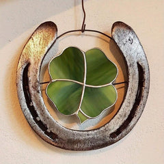 Four Leaf Clover Lucky Horseshoe Good Luck Decoration