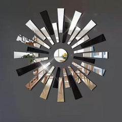 Silver Shaped Mirror Stickers Wall Art Home Decor Room Decor