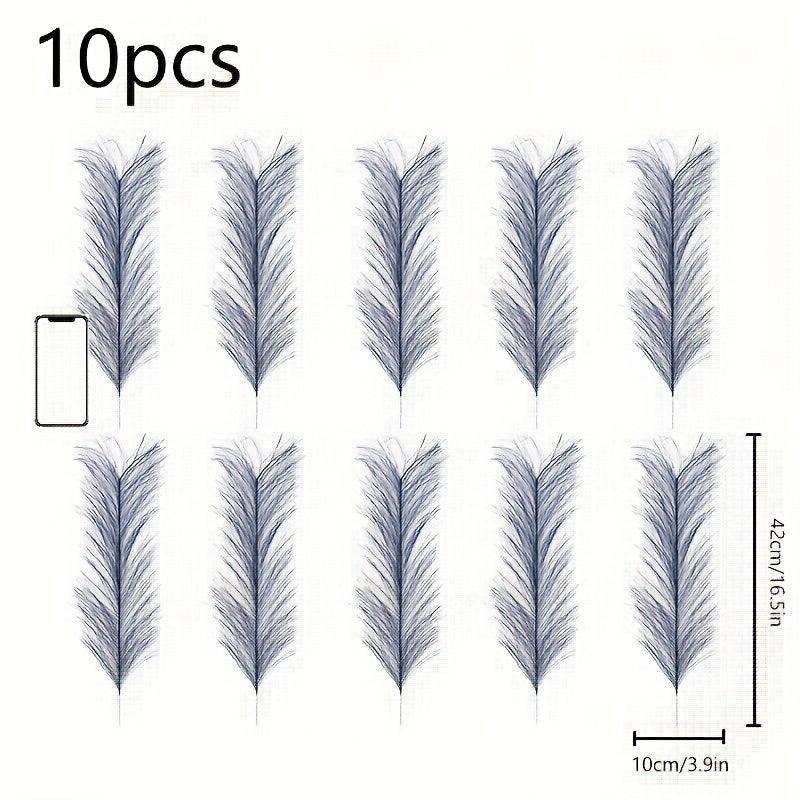 10pcs Artificial Pampas Grass 16 54inch Faux Reed Home Kitchen Wedding Decor