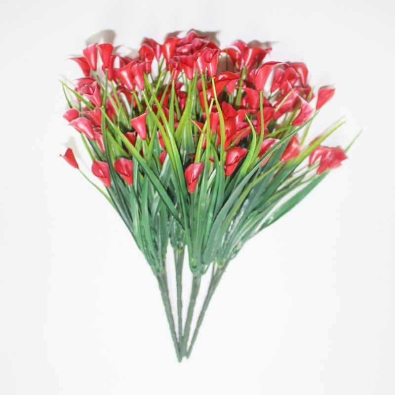 12pcs Artificial Calla Lily Bouquet Home Outdoor Wedding Party Decor