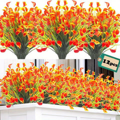 12pcs Artificial Calla Lily Bouquet Home Outdoor Wedding Party Decor