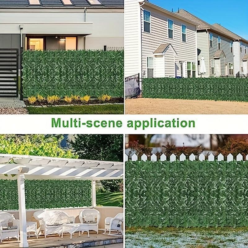 Artificial Leaf Fence Privacy Screen Outdoor Garden Faux Ivy Hedge
