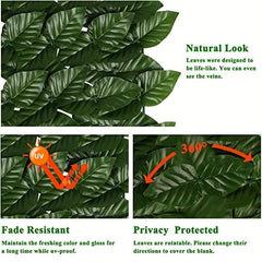 Artificial Leaf Fence Privacy Screen Outdoor Garden Faux Ivy Hedge