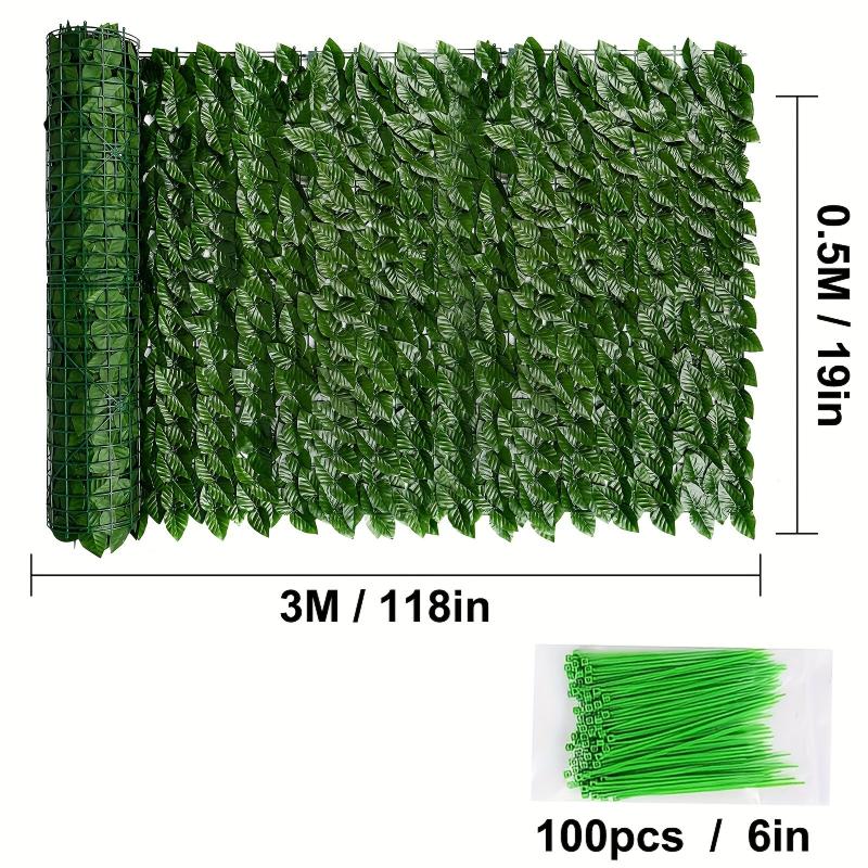 Artificial Leaf Fence Privacy Screen Outdoor Garden Faux Ivy Hedge