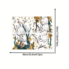 Owl Wall Sticker Branch Removable Wall Decal For Living Room Bedroom