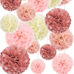 9pcs Wedding Party Paper Flower Balls Hanging Decorations