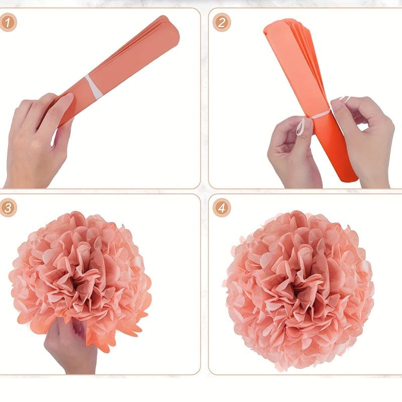9pcs Wedding Party Paper Flower Balls Hanging Decorations