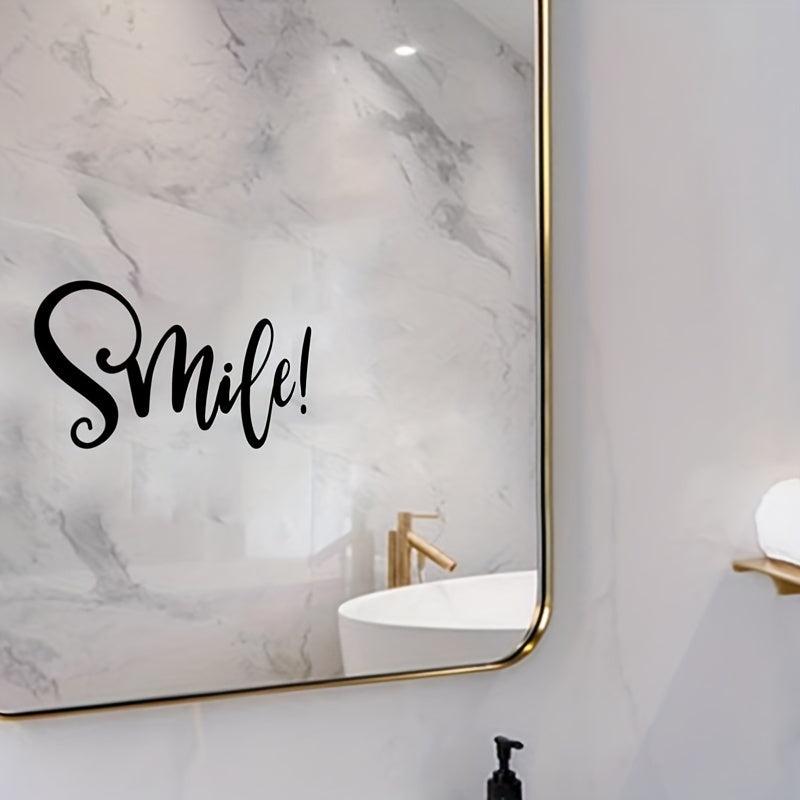 Inspirational Smile Quote Mirror Stickers