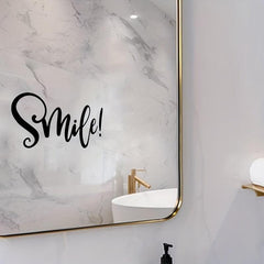 Inspirational Smile Quote Mirror Stickers
