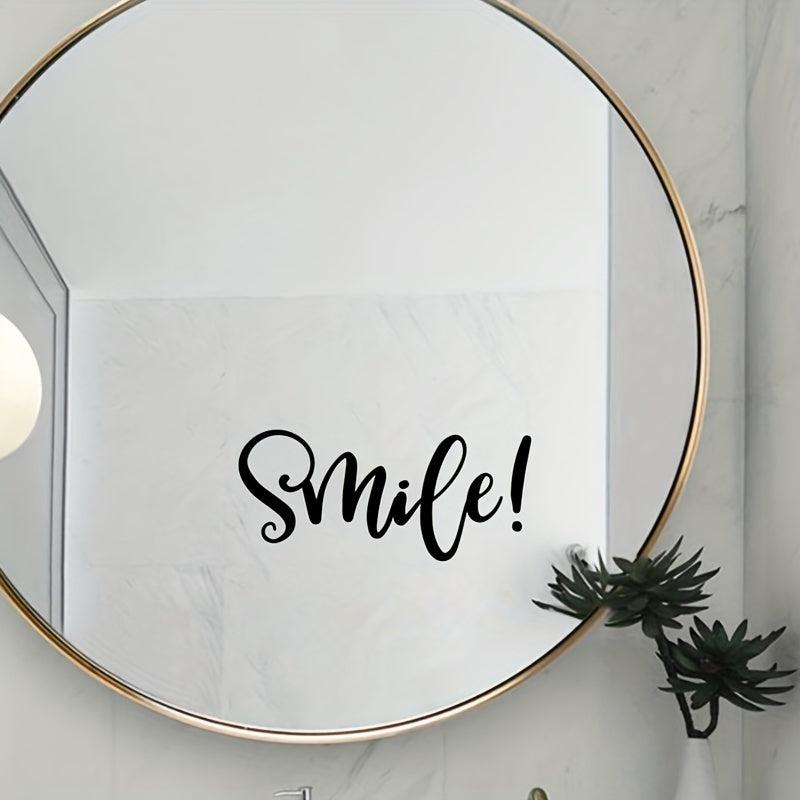 Inspirational Smile Quote Mirror Stickers