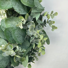 45 Artificial Eucalyptus Wreath for Front Door - Green Leaves - Porch Decor