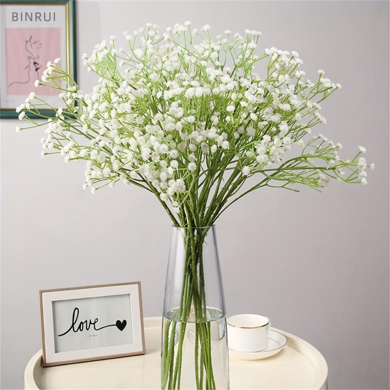 21 Pcs Real Touch Baby Breath Flowers Bouquets for Wedding Party Home Decor