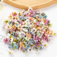 50pcs Mixed Colors Mini Silk Daisy Flower Heads for Wreath Scrapbooking