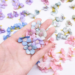 50pcs Mixed Colors Mini Silk Daisy Flower Heads for Wreath Scrapbooking