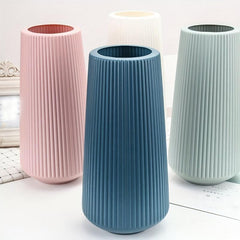 Plastic Flower Vase Home Decor Pink