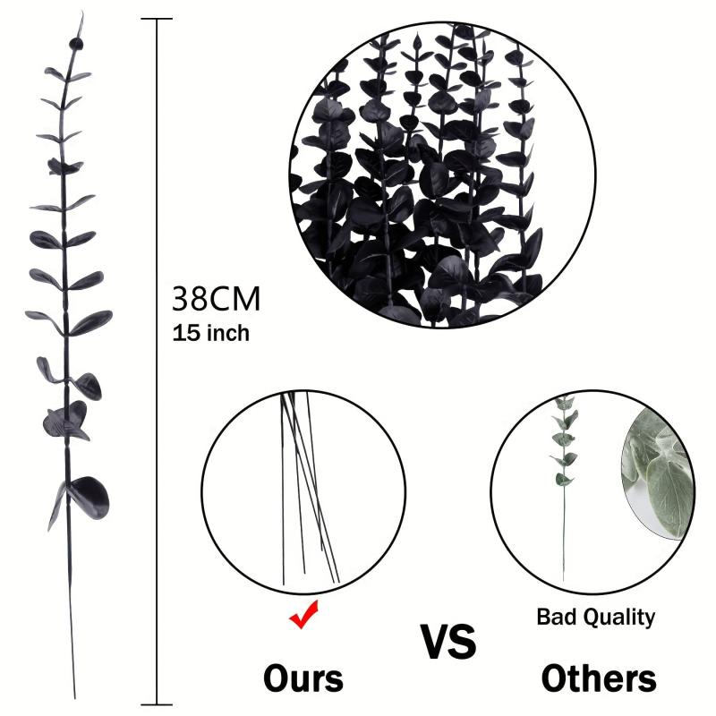 30 Pcs Artificial Eucalyptus Stems Leaves Faux Eucalyptus Leaves Branches