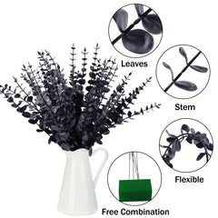 30 Pcs Artificial Eucalyptus Stems Leaves Faux Eucalyptus Leaves Branches