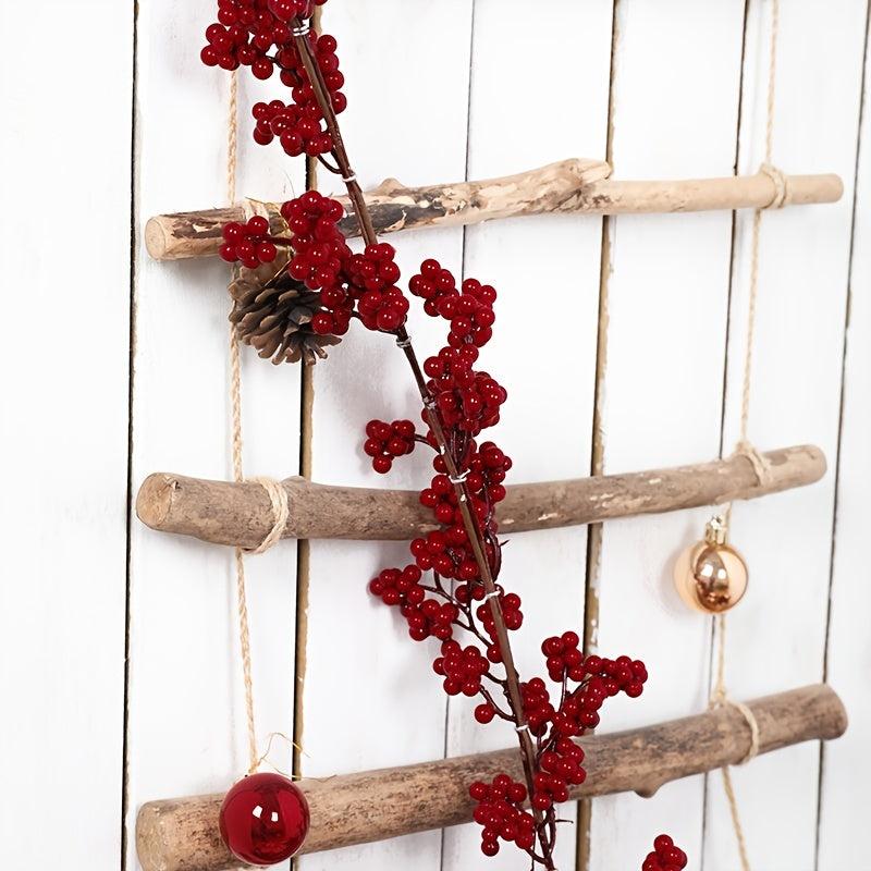 Artificial Red Berry Rattan Hanging Decoration for Indoor/Outdoor Festivals