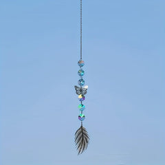 2pcs Feather Crystal Sun Catcher Wind Chime