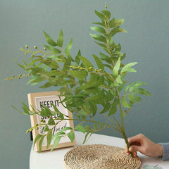 1pc Artificial Leaves Stem Faux Flower Plant Pick DIY Craft Home Decoration