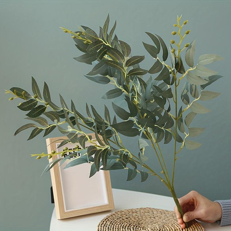 1pc Artificial Leaves Stem Faux Flower Plant Pick DIY Craft Home Decoration