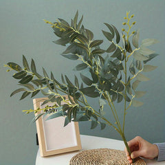 1pc Artificial Leaves Stem Faux Flower Plant Pick DIY Craft Home Decoration