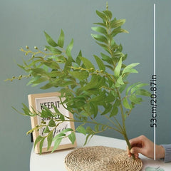 1pc Artificial Leaves Stem Faux Flower Plant Pick DIY Craft Home Decoration