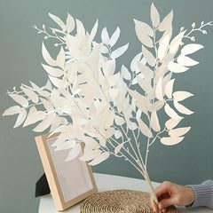 1pc Artificial Leaves Stem Faux Flower Plant Pick DIY Craft Home Decoration