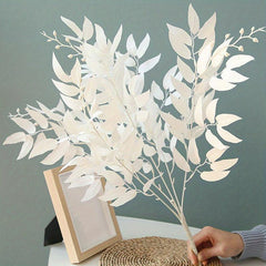 1pc Artificial Leaves Stem Faux Flower Plant Pick DIY Craft Home Decoration