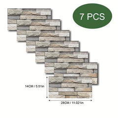 3D Wallpaper Tile Wall Sticker 21pcs Home Decor Living Rooms Bedrooms