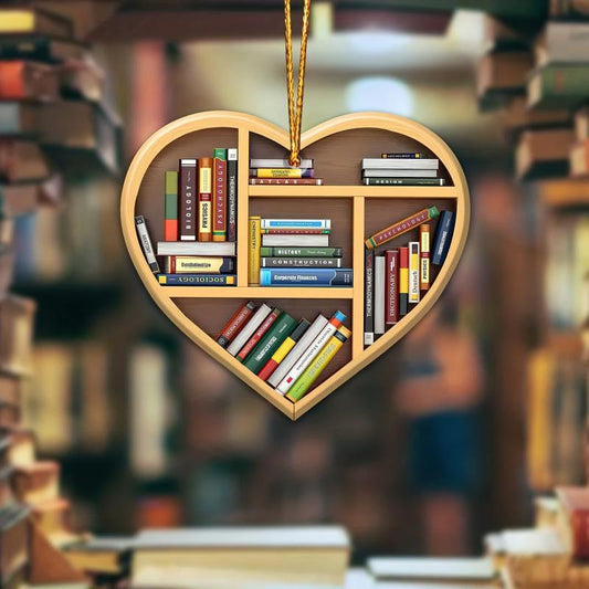 Christmas Tree Ornaments Book Heart Vintage Pendant Decor