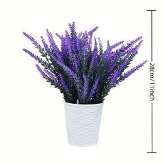 Artificial Lavender Plant Pot Real Texture Flowers Office Desk Dining Room