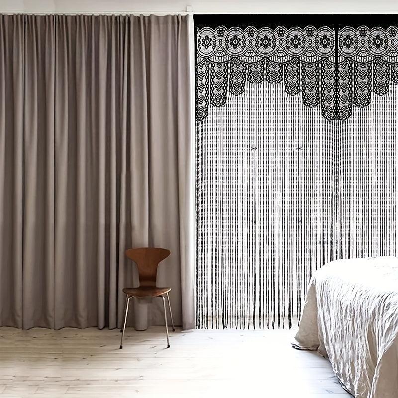 Hippie Doorway Beaded Curtain with Tassels and Fringe for Privacy and Decor