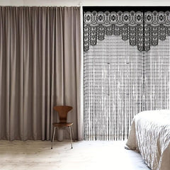 Hippie Doorway Beaded Curtain with Tassels and Fringe for Privacy and Decor