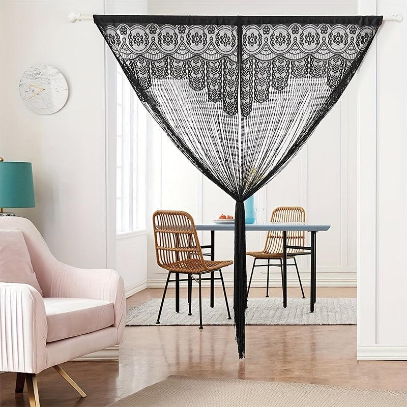 Hippie Doorway Beaded Curtain with Tassels and Fringe for Privacy and Decor