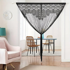 Hippie Doorway Beaded Curtain with Tassels and Fringe for Privacy and Decor