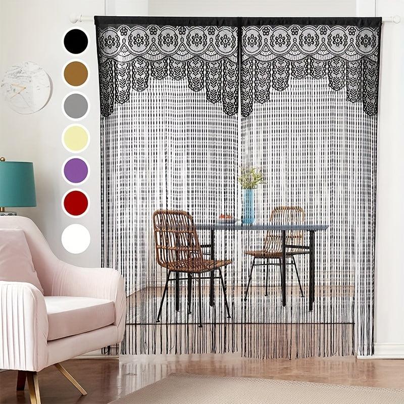 Hippie Doorway Beaded Curtain with Tassels and Fringe for Privacy and Decor
