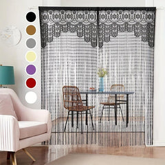 Hippie Doorway Beaded Curtain with Tassels and Fringe for Privacy and Decor